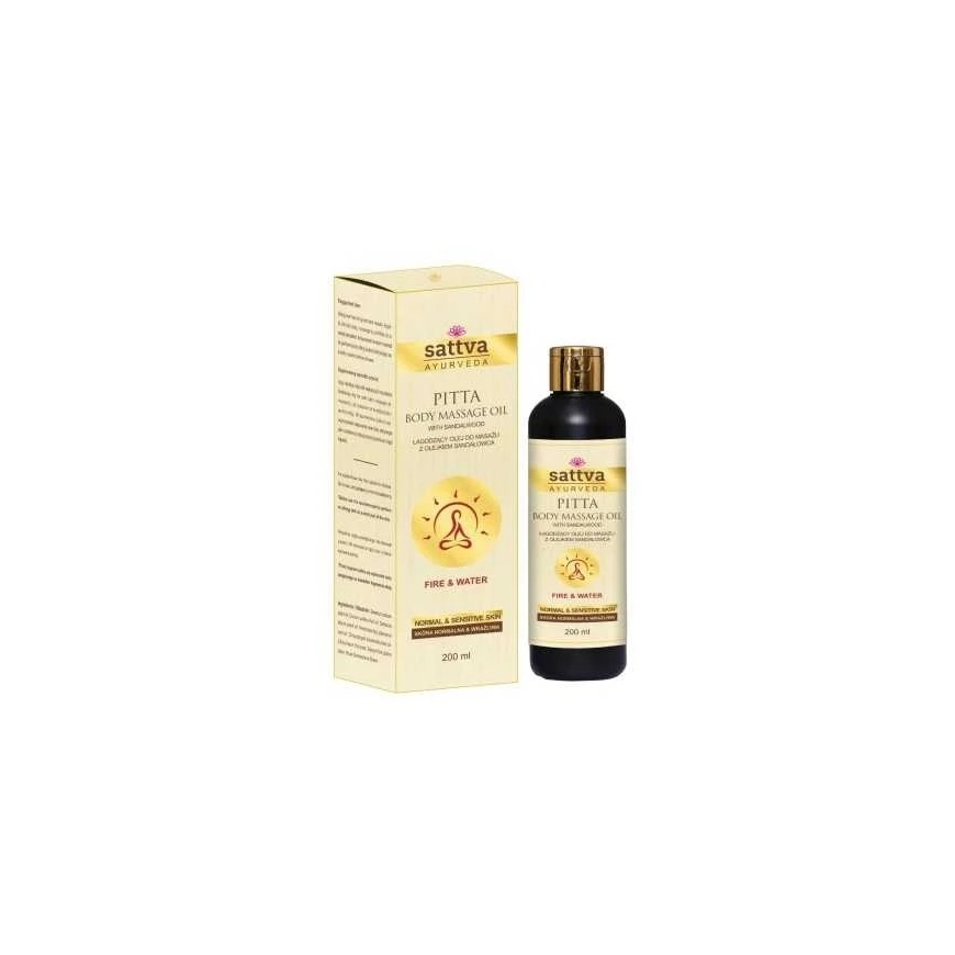 Pitta massaažiõli tundlikule ja probleemsele nahale, Sattva Ayurveda, 200ml