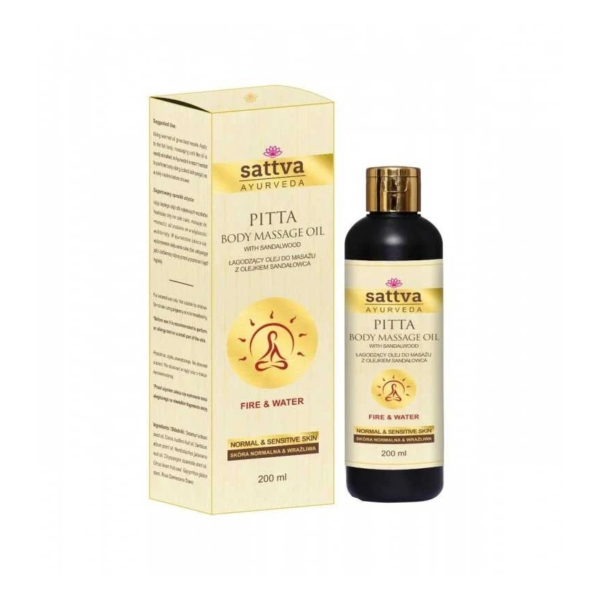 Pitta masāžas eļļa jutīgai un problemātiskai ādai, Sattva Ayurveda, 200ml – 3