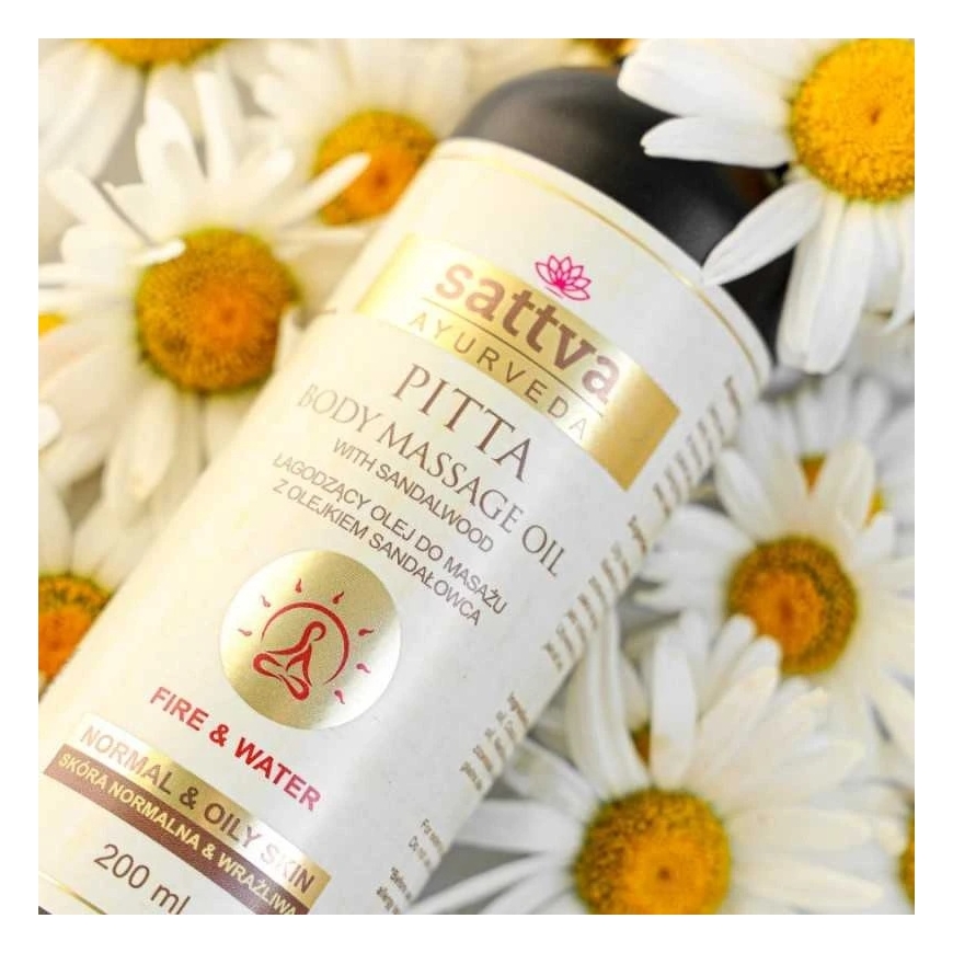 Pitta massaažiõli tundlikule ja probleemsele nahale, Sattva Ayurveda, 200ml – 5