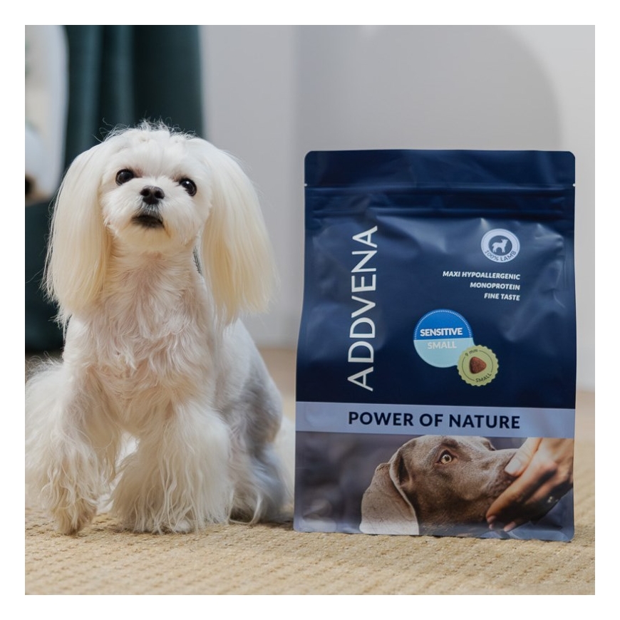 ADDVENA Dabas spēks pieaugušajiem jutīgiem maziem aitu gaļas - sausais suņu ēdiens - 10kg – 3