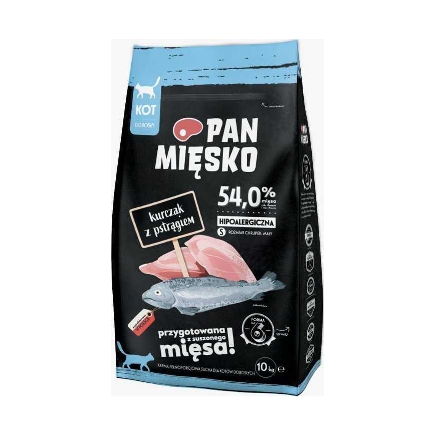 PAN MIĘSKO PAN MIĘSKO Chicken with trout S - dry cat food - 10kg
