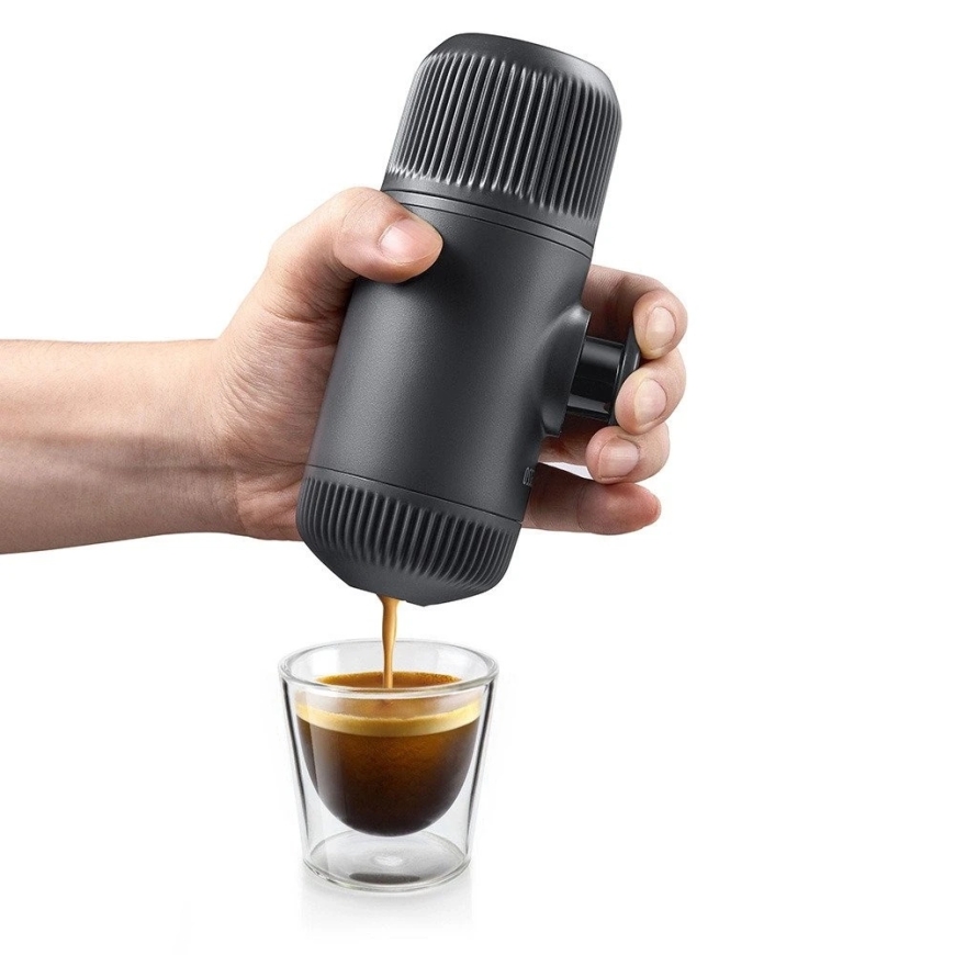 Rankinis maltos kavos aparatas su dėklu Wacaco Nanopresso, Pilkas – 3