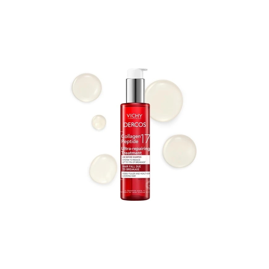 Vichy Dercos Ultra-Repairing Treatment Collagen 17 Filler intensiivse toimega kontsentraat peanahale, 150 ml – 3
