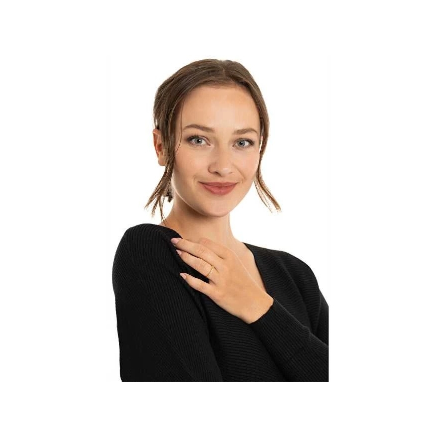 Troli Shiny Open Gold-Plated Steel Ring – 2