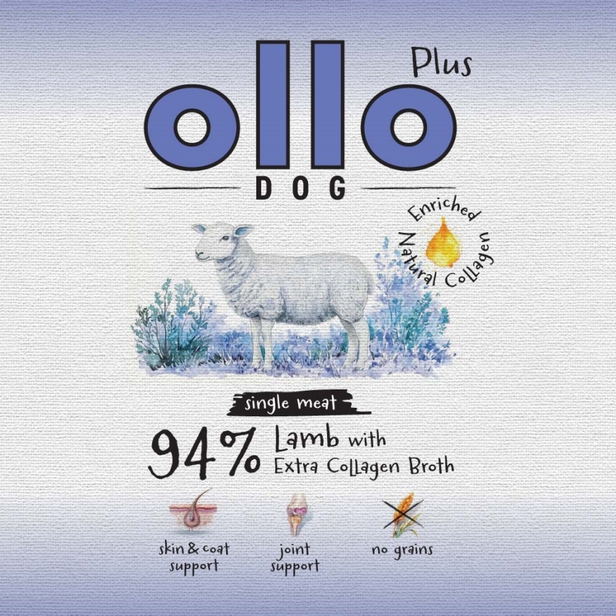 OLLO Plus Kollageeni Lamb - märg koeratoit - 400g – 3