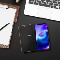 Forcell Oem LUNA Book -kotelo Kulta Samsung Galaxy S21 musta väri