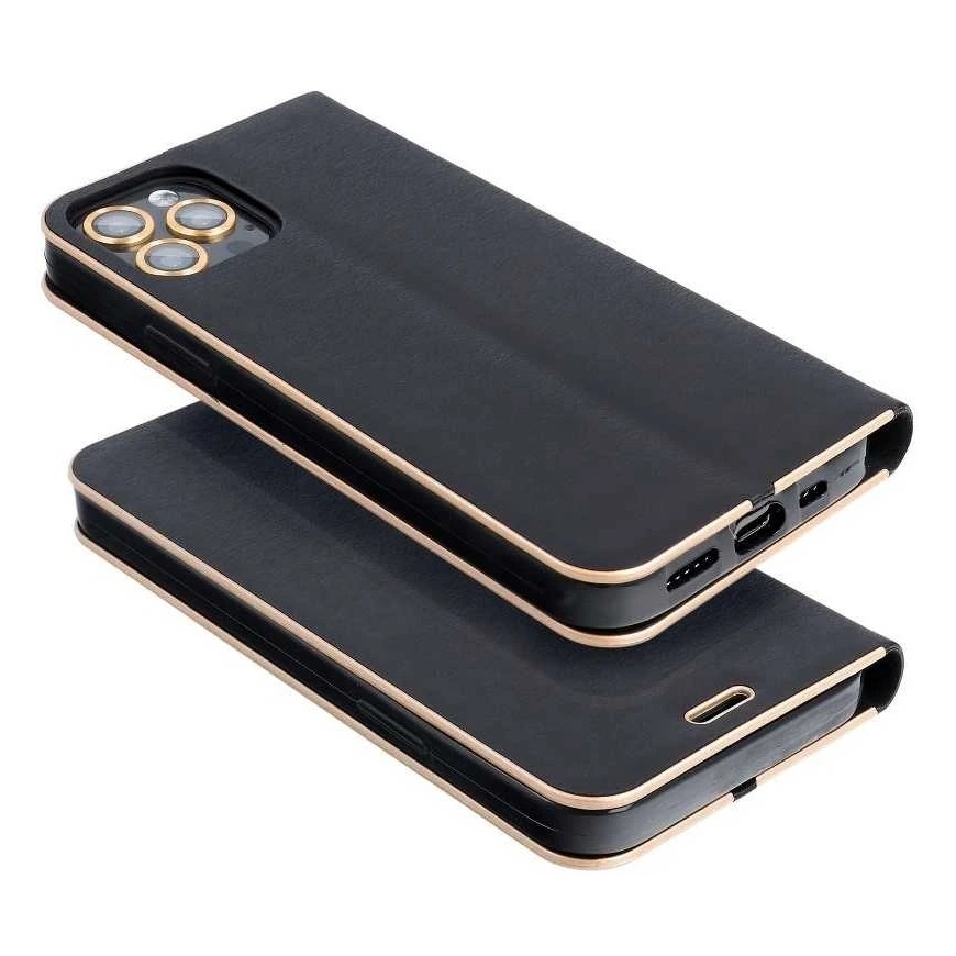 Forcell Oem LUNA Book Case Gold for Samsung Galaxy S21 black color – 4