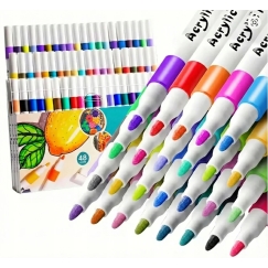 Bez Marki ACRYLIKMARKERID, Markerid, markerid, markerid, 48 tk, VEDELEST AVAALDUSTE KANDMISEKS, KIVID