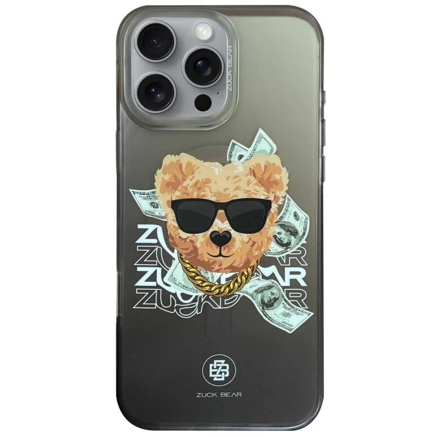 ZUCK BEAR kott HAROLD MAG ühilduv MagSafe jaoks IPHONE 16 must