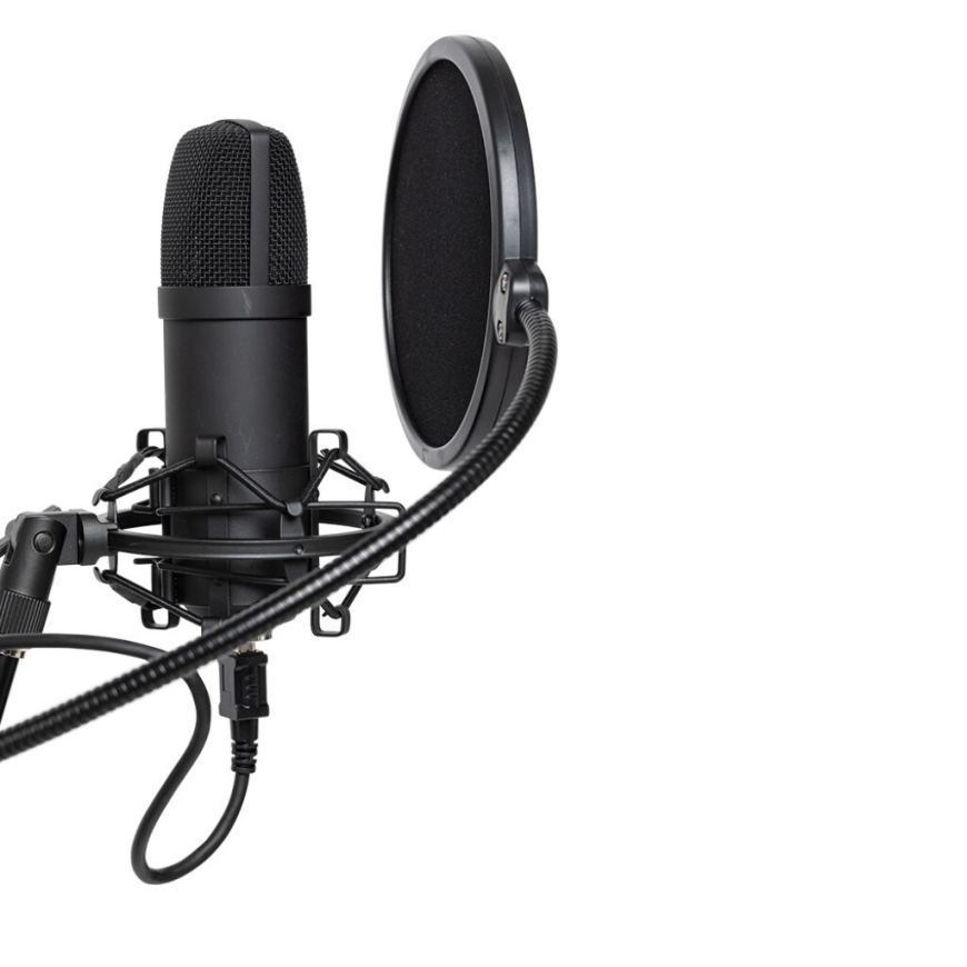 STAGG SUM45 komplekts - USB mikrofons ar mikrofona statīvu, trieciena filtru, pop filtru un USB kabeli – 5