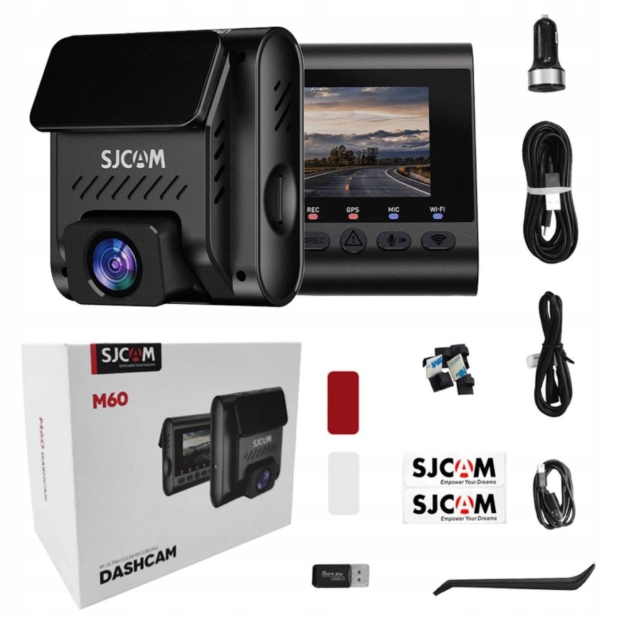 Sjcam M60 4K Wi-Fi DVR + GPS + priekinė kamera – 3