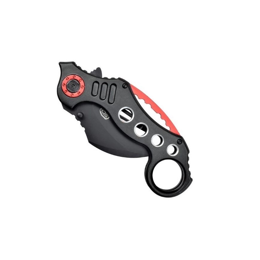 SCK Tērauda Knābju Karambit K29 nazis, melns un sarkans – 2