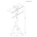 Maclean TV Floor Stand/Mount, 37–80", max. VESA 600x400, max. 60 kg, MC-182 W