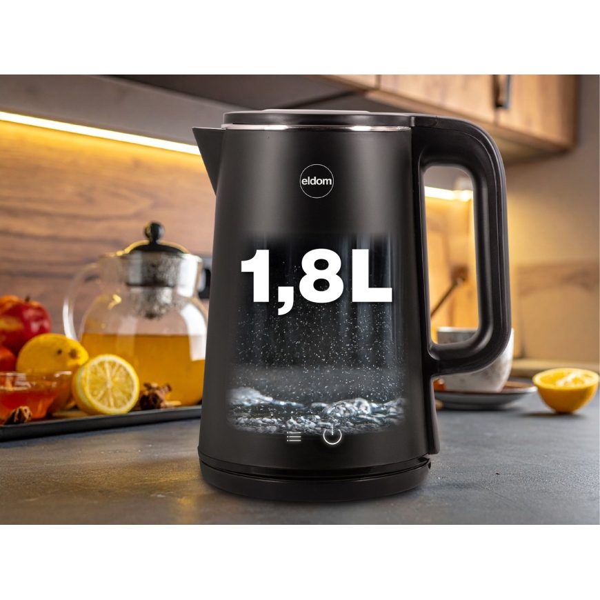 Eldom C515C Belaidė Virdulys 1.8 L 2000 W Juoda – 3