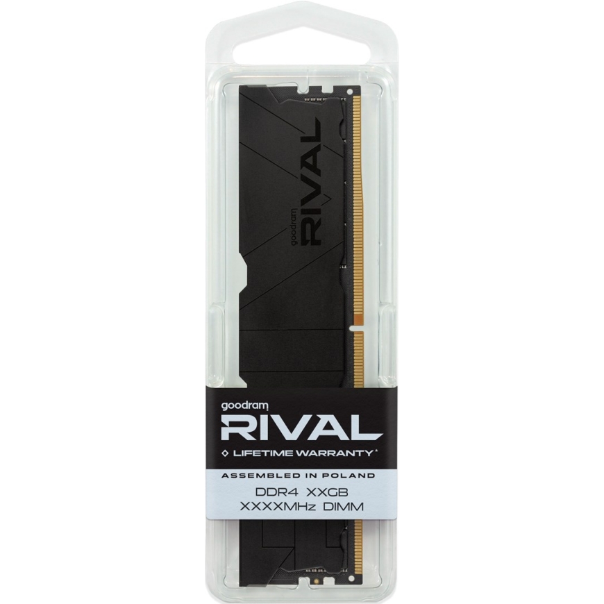 Goodram *DDR4 Rival Deep Black 8ГБ(1* 8)/3600 CL18 модуль памяти 1 x 8 ГБ 3600 МТ/с 288-контактный DIMM – 2