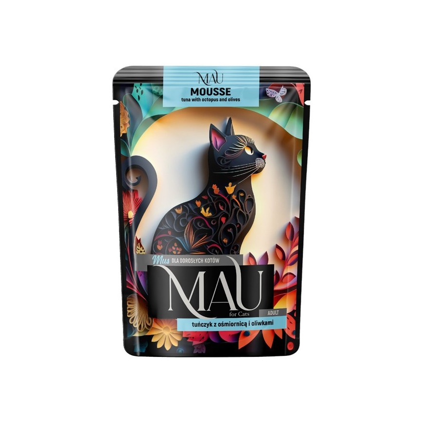 MAU Mousse Tonnikala mustekalalla - märkä kissanruoka - 85g