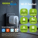 GreenBlue Remote-Controlled WiFi Outlet, Android/iOS/Alexa/Google Home, Timer, Wattmeter, Max 16A/3840W, GB735 W GreenBlue Remote-Controlled WiFi Outlet, Android/iOS/Alexa/Google Home, Timer, Wattmeter, Max 16A/3840W, GB735 W