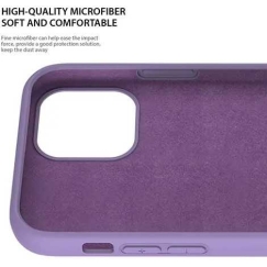 Riff "Minkštas silikono dėklas iPhone 12 Pro Max" Violetinis