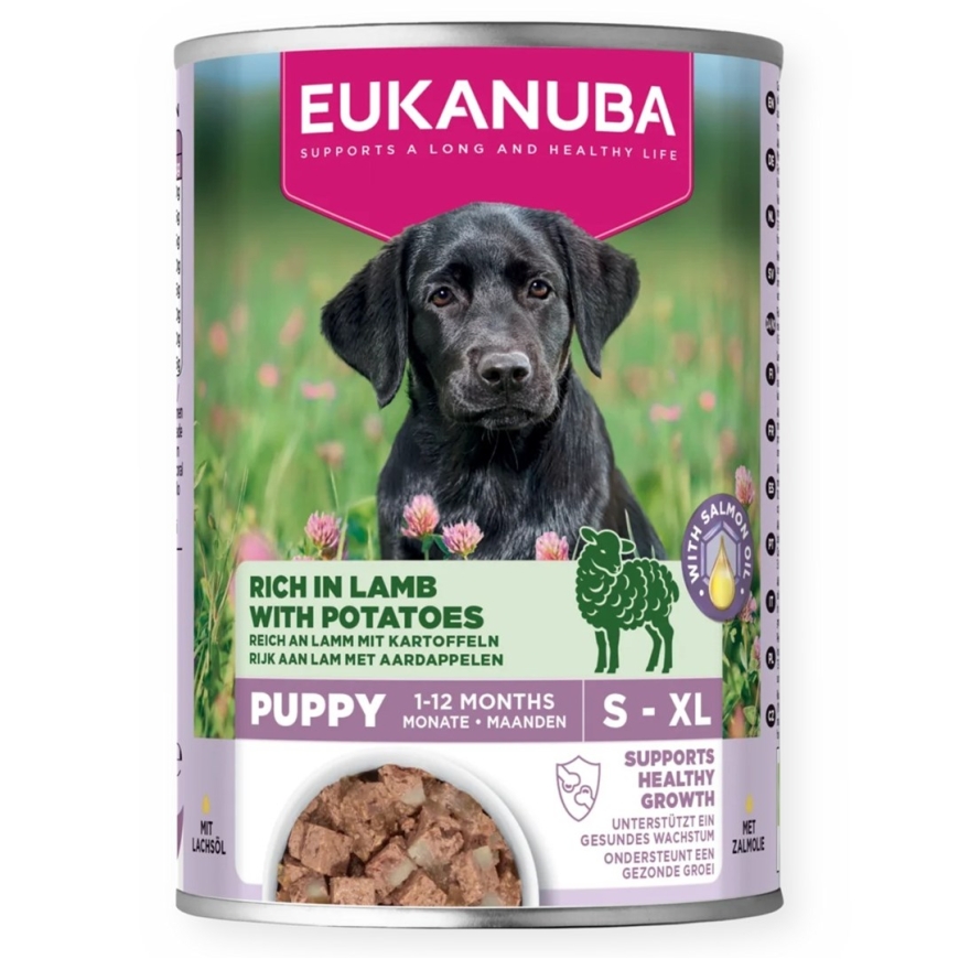 EUKANUBA Life Care Kucēniem, ar jēra un kartupeļiem - mitras suņu barības - 400g