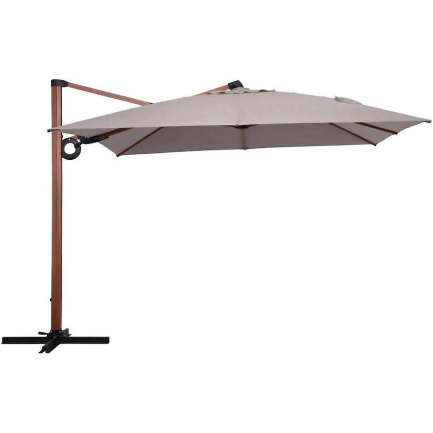 Termoli solid umbrella 3 x 3 m gray PATIO