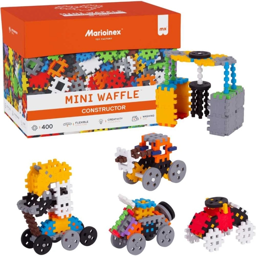 Mini Waffle Constructor rakennuspalikkasetti 400 kappaletta Marioinex