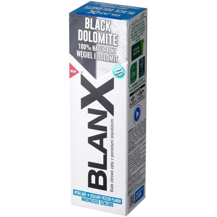 BlanX BLANX PASTA Melnais DOLOMITE 75ml – 3
