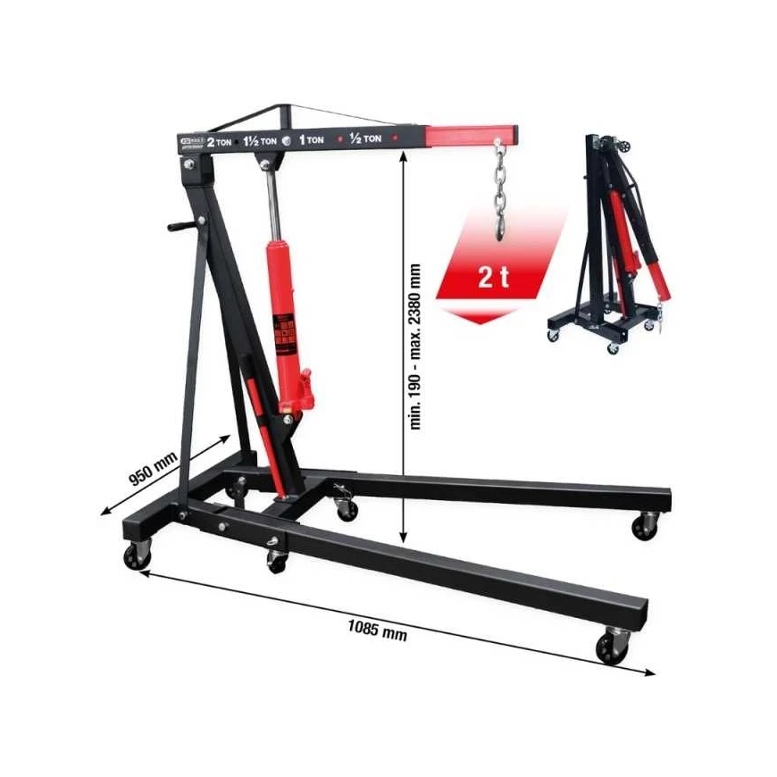Hydraulic Crane KS TOOLS 2000kg – 3