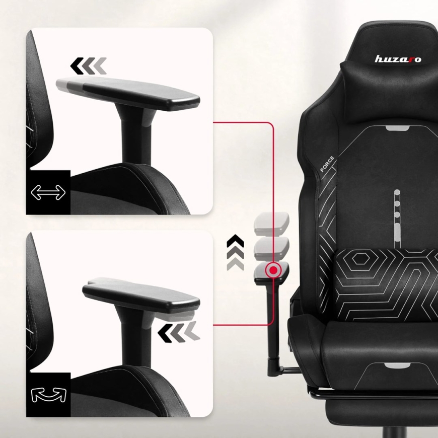 Huzaro Force 8.1 Juodas Žaidimų Kėdė – 3