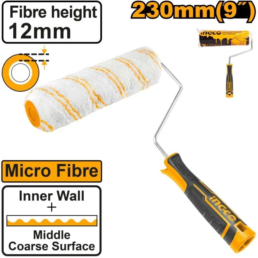 Ingco HRHT042301D dažymo volelis 230 mm su rankena šiurkštiems paviršiams – 2