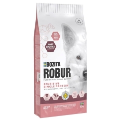 BOZITA Robur Pieaugušie Jutīgi Viena Proteīna Lasis Mono – sausa suņu barība – 12kg