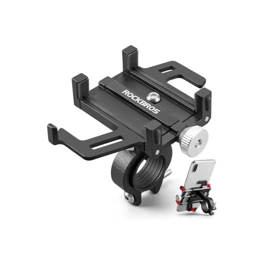 Rockbros 699-BK aluminum alloy bicycle phone holder - black