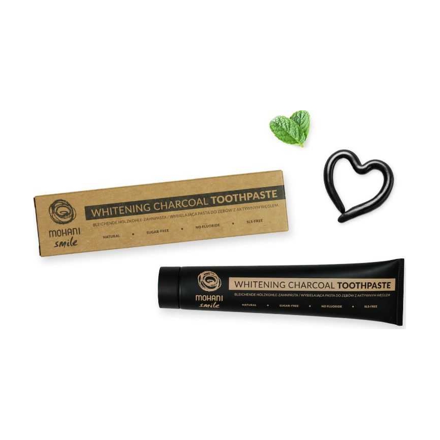 Mohani Mohani dantų pasta su aktyvinta anglimi Smile balinanti 75 ml