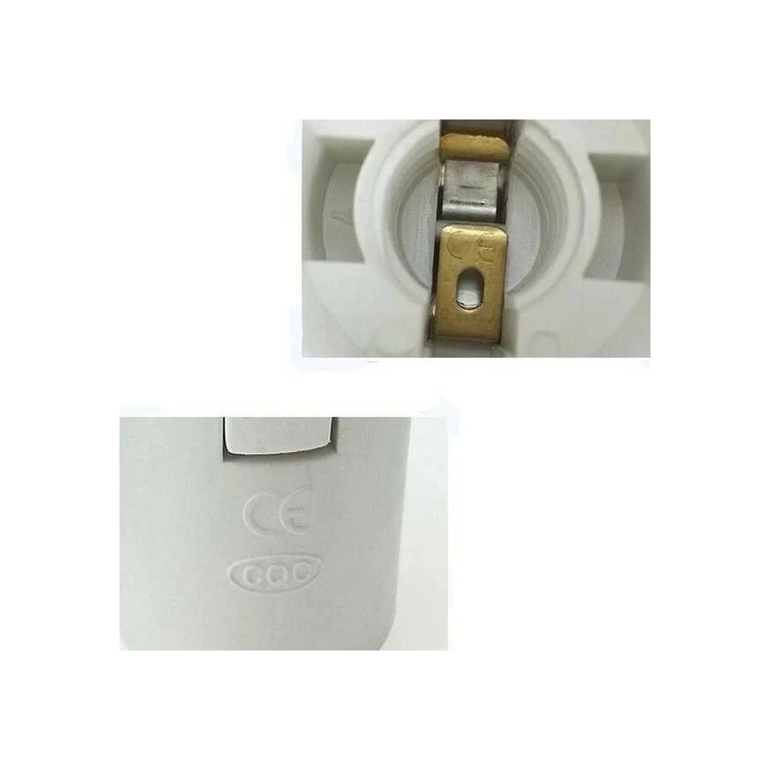 Oem E14 разъем с гладкой оболочкой - белый - Пластиковый разъем – 3