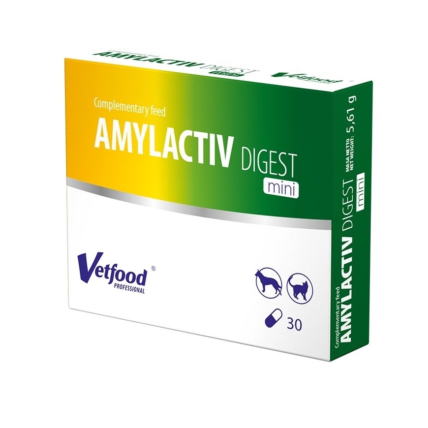 VETFOOD Amylactiv Digest Mini - papildai šunims ir katėms - 30 vnt.