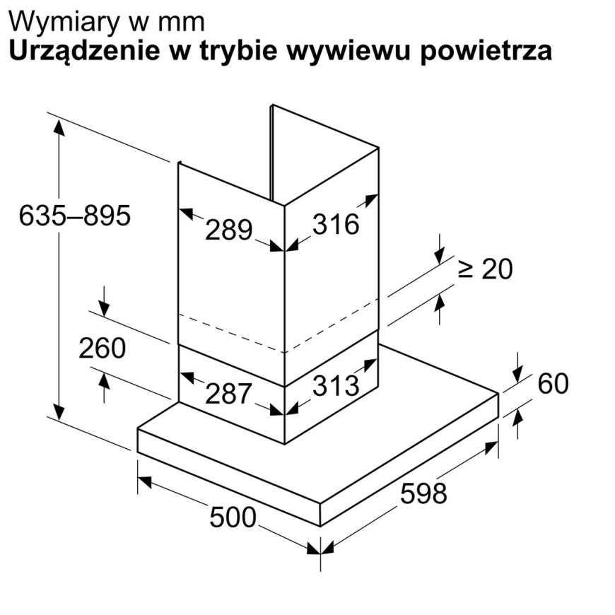 Viryklės gaubtas BOSCH DWB63BC60 – 2