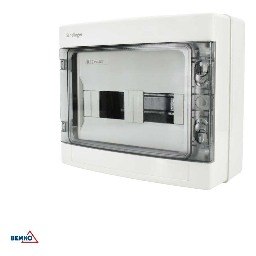 Bemko Schelinger Surface-Mounted Hermetic Distribution Box IP65 TERMINALS 12N+12PE 1x12P – 2
