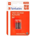 Verbatim Augstsprieguma Alkaline A23 MN21 2gab Verbatim Augstsprieguma Alkaline A23 MN21 2gab