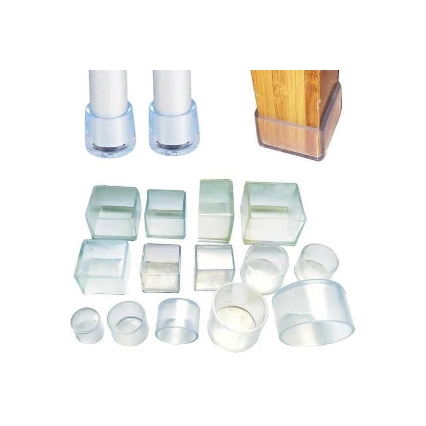 Oem Apsauginiai užvalkalai baldų kojoms - apvalūs 16mm - 4 vnt - Silikoninis užvalkalas kojoms – 4