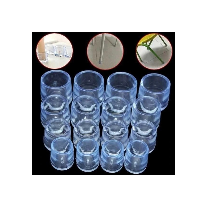 OEM Kaitse mööbli jalgade korkide - Ümmargused 16mm - 4 tk - Silikoonist jalakatted – 5