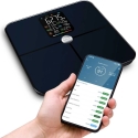 Vonios svarstyklės Evolveo Salente BodyFit inteligentna osobista diagnostyczna waga fitness Bluetooth juoda