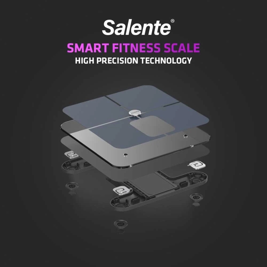 Evolveo Salente BodyFit inteliģentās personīgās diagnostikas svaru skala Bluetooth melna – 4