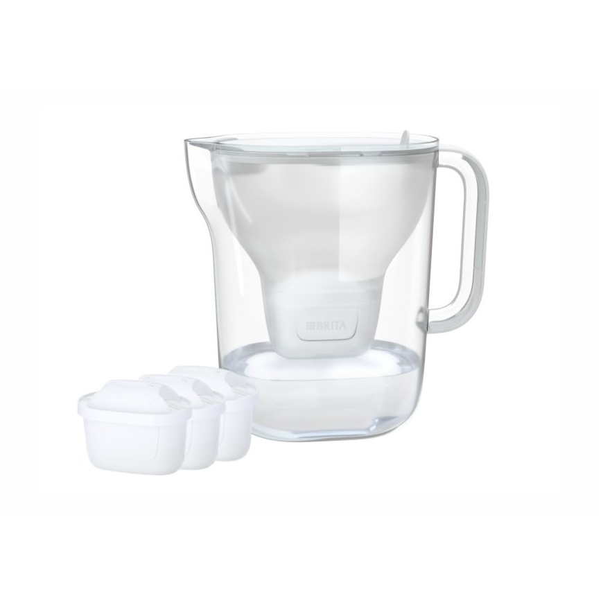 BRITA Style ESSENTIAL XL balto filtro ąsotis + 3 x MX Pro Pure Performance filtrai