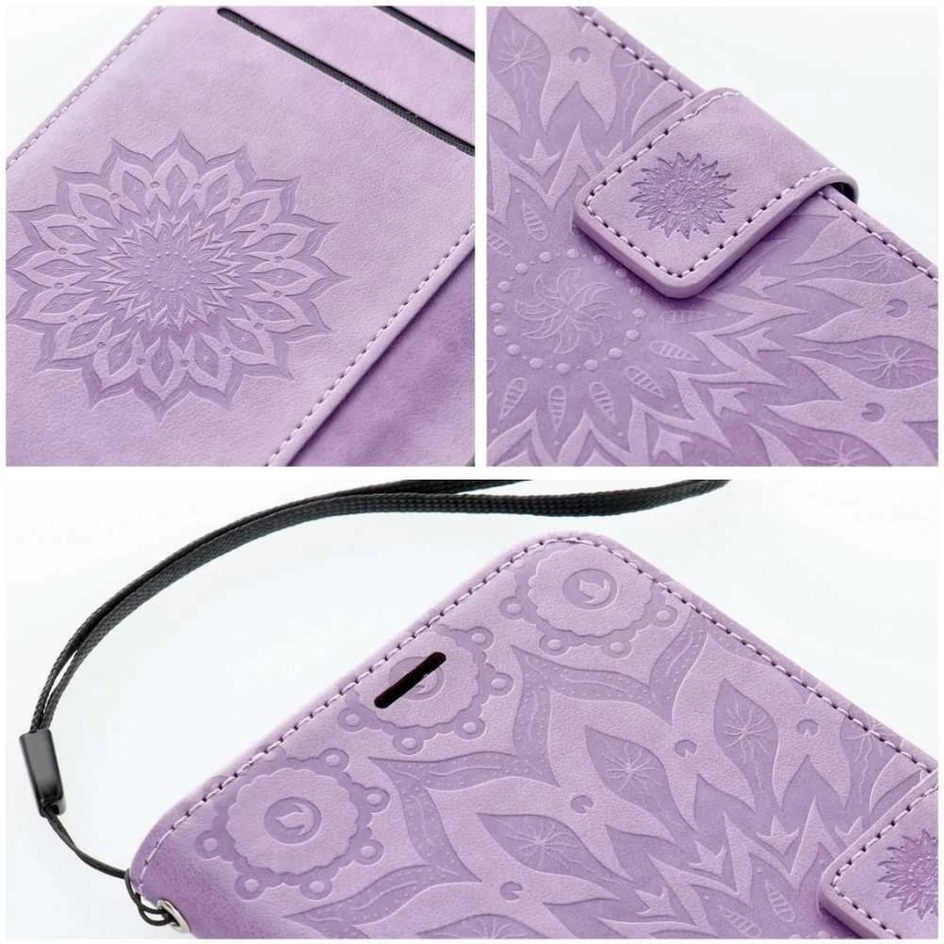 Oem MEZZO Book kate, mis on mõeldud Xiaomi Redmi Note 14 PRO 4G-le, lilla mandala värviga – 5