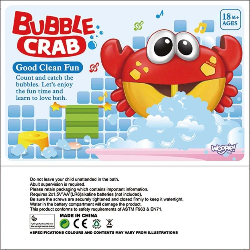 Woopie Baby WOOPIE Vannas Rotaļlieta Krabis ar Matu un Melodiju – 5