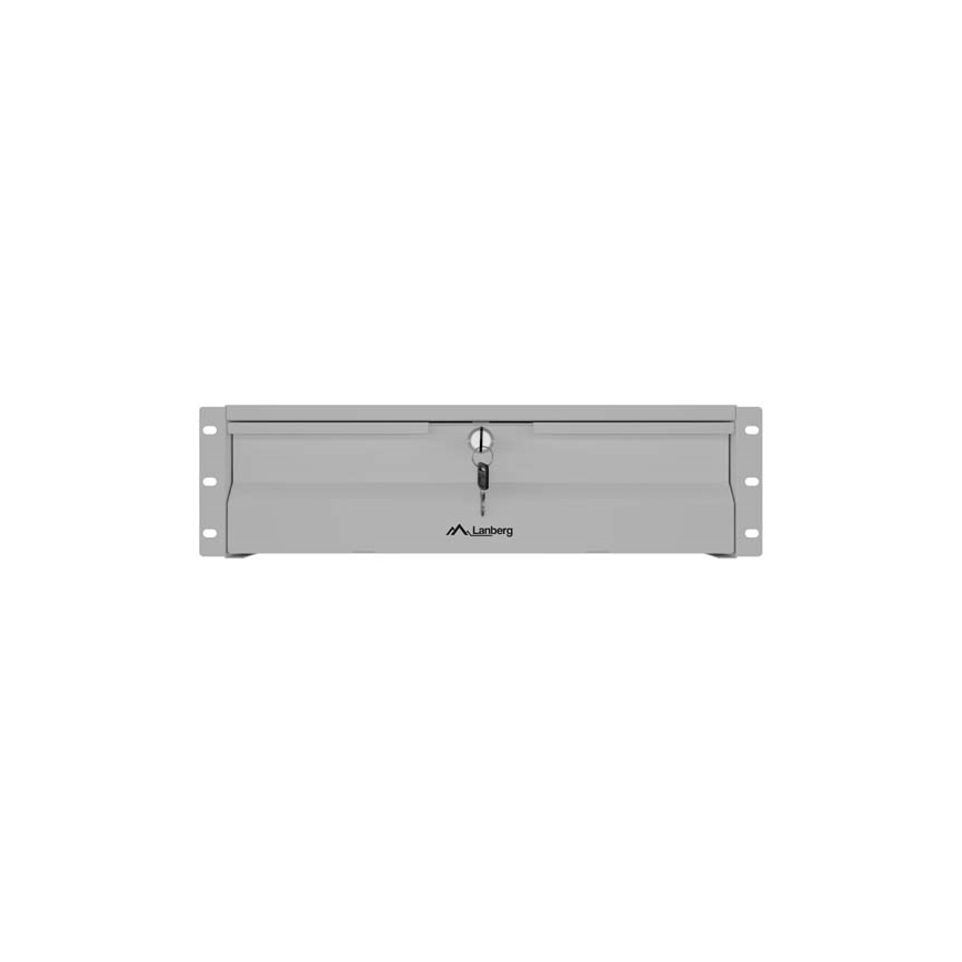 Шкаф-выдвижной ящик Lanberg 19" 3U 360 мм серый (3U/483 × 360 мм, максимальная нагрузка до 90 кг, 4-точечное крепление) – 3