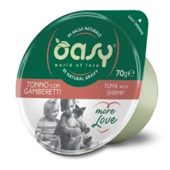OASY More Love Tuna ar garnelēm - mitrā kaķu barība - 70g