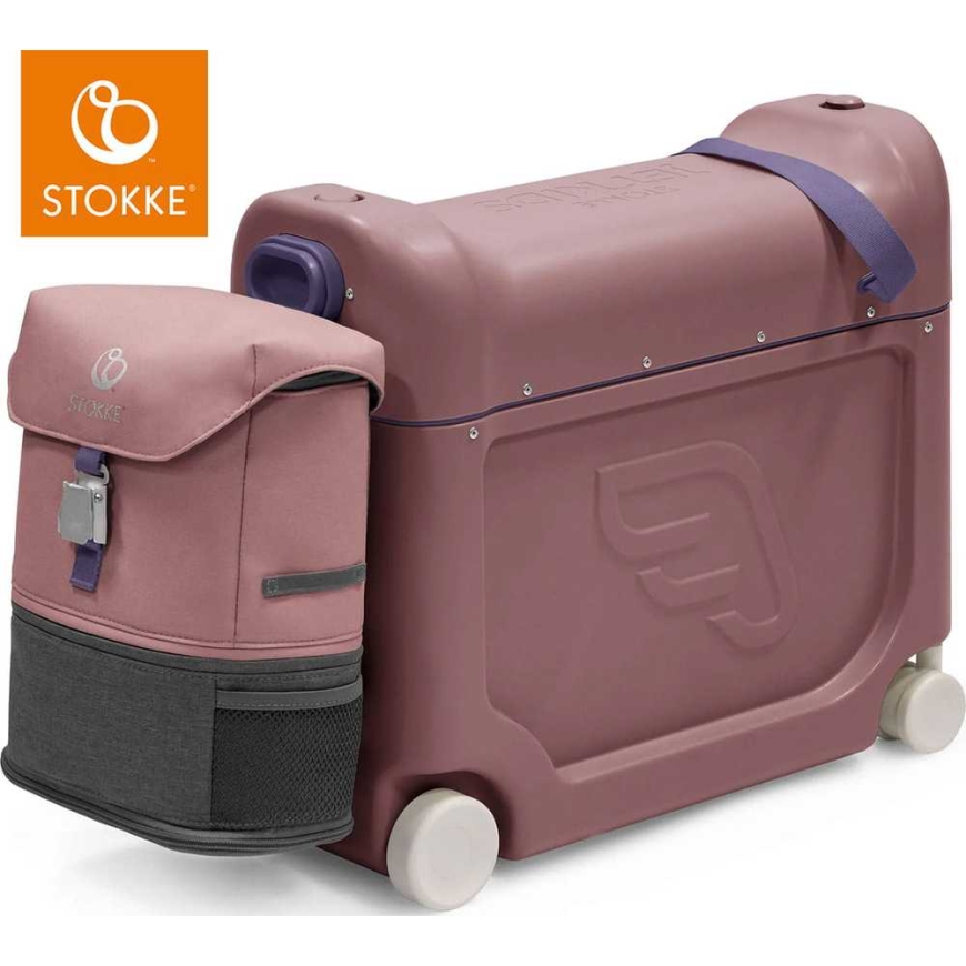 Kelioninis Stokke JetKids – kelionių rinkinys BedBox + Crew kuprinė | Hazy Lilac