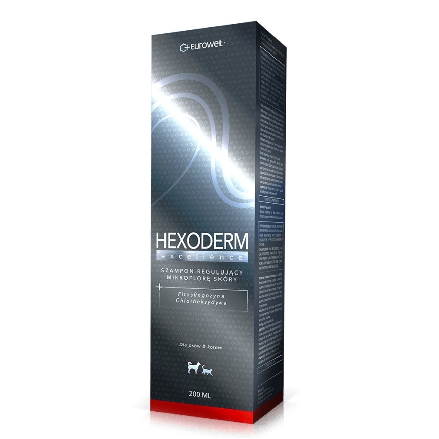 EUROWET Hexoderm Excellence - šampoon koertele ja kassidele - 200 ml