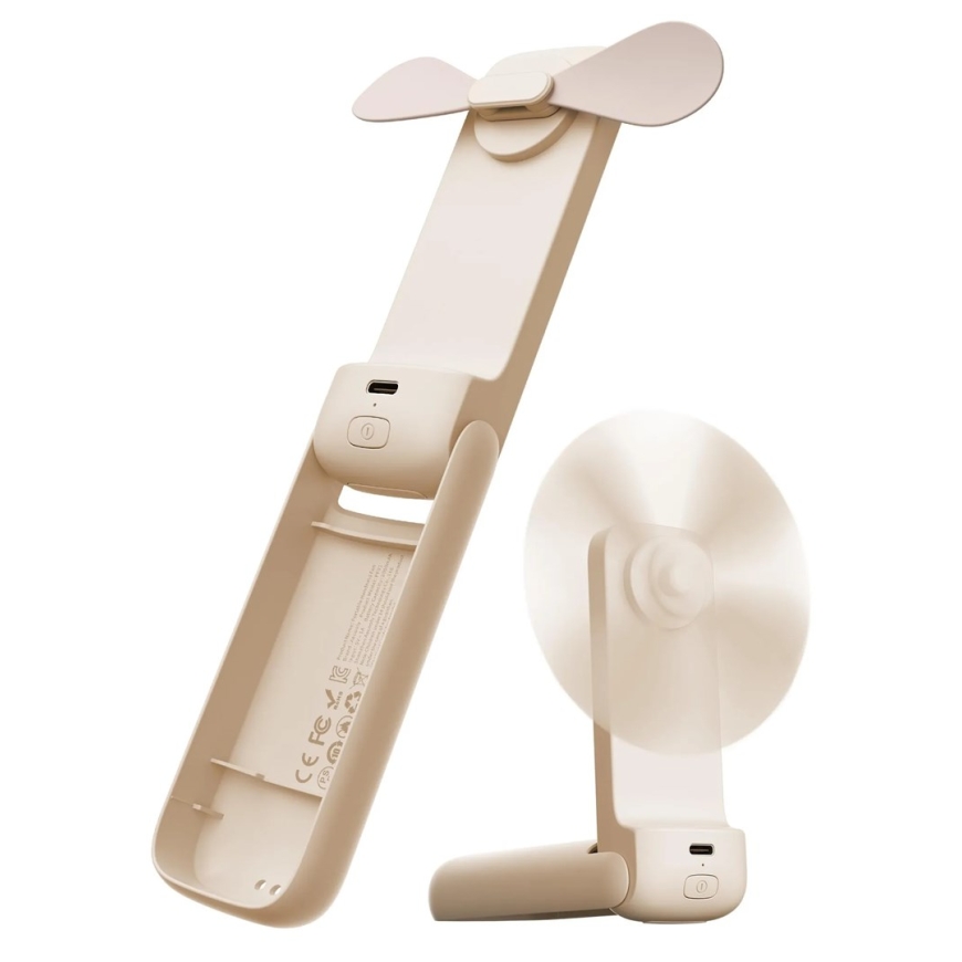 AECOOLY Pocket 01 taitettava käsikäyttöinen tuuletin, beige