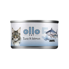 OLLO Cat nr 11 Tunas ir lašišos sultinyje - drėgnas kačių maistas - 70g